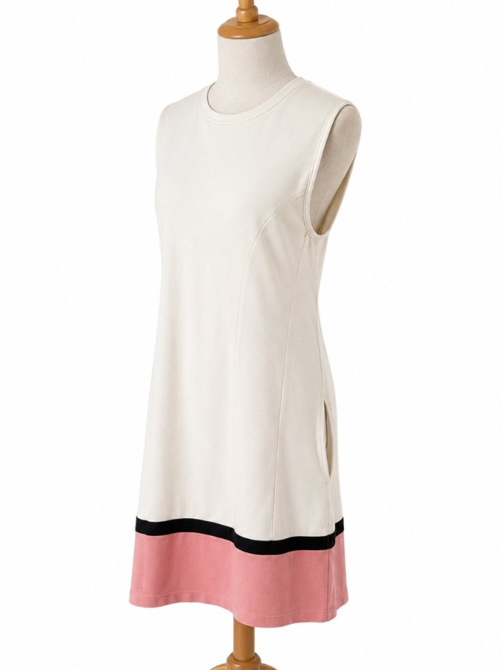 New York & Company Pink & White Colorblock Dress – Size L